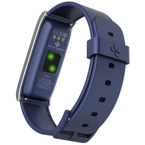  MyKronoz ZeFit4 HR Fitness Activity Tracker with Heart Rate Monitoring, Color Touchscreen & Smart Notifications - Blue/Silver
