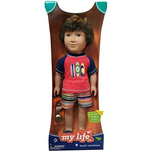  MyLife Brand Products My Life As 18 Inch Doll, Beach Vacationer Boy Doll, Brunette