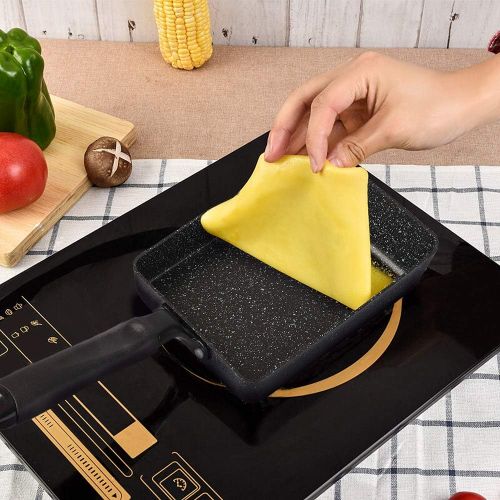  [아마존베스트]MyLifeUNIT Non-Stick Omelette Pan, Japanese Rolled Omelet Pan Tamagoyaki Egg Pan (Black)