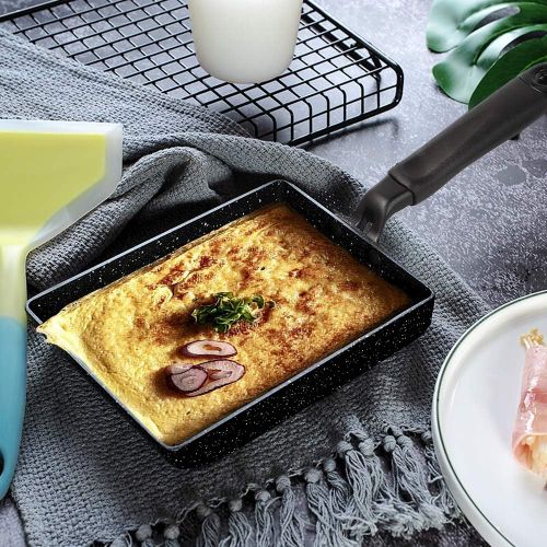  [아마존베스트]MyLifeUNIT Non-Stick Omelette Pan, Japanese Rolled Omelet Pan Tamagoyaki Egg Pan (Black)