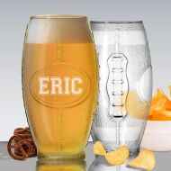 /MyPersonalMemories Personalized Football Gifts, Personalized Football Beer Glasses, Football Glass, Football Party Decor, Football Party Favors, Football Dad