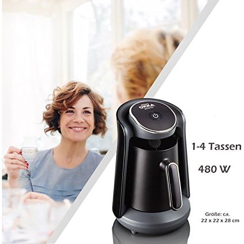  MyShop24h Arzum Okka Mino Mokka Maschine Turkisch Coffee Tuerkischer Mokka Kaffeemaschine 1-4 Tassen 480W, Farbe:Pastell Lila