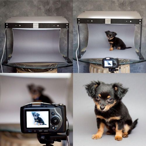  MyStudio PS5BK-LED Lightbox Bonus Kit Photo Studio with LED Lighting Plus 5 Colored Backgrounds