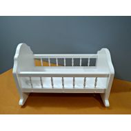 MyToyHutch Handcrafted Wooden Doll Cradle
