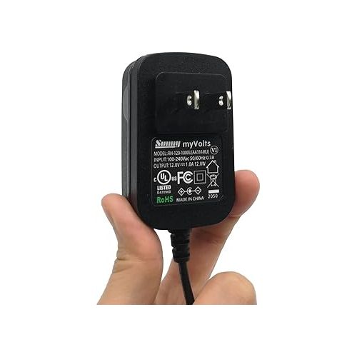  MyVolts 12V Power Supply Adaptor Compatible with/Replacement for Teenage Engineering Pocket Operator Modular 16, PO Modular 16, POM-16 Sequencer - US Plug