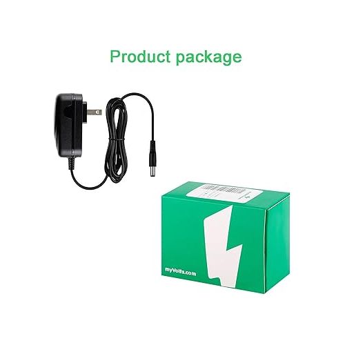 MyVolts 12V Power Supply Adaptor Compatible with/Replacement for Teenage Engineering Pocket Operator Modular 16, PO Modular 16, POM-16 Sequencer - US Plug