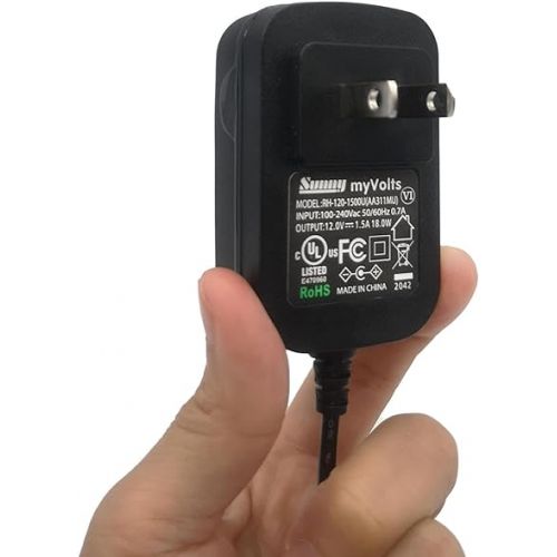  MyVolts 12V Power Supply Adaptor Compatible with/Replacement for M-Audio Axiom 25 Keyboard - US Plug