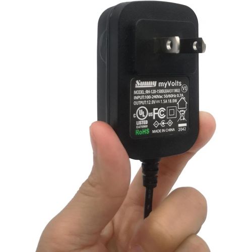  MyVolts 12V Power Supply Adaptor Replacement for Hitachi LifeStudio Desk 2TB External Hard Drive - US Plug