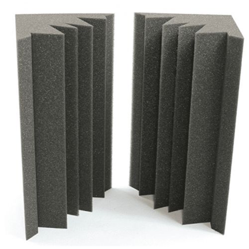  Mybecca 4 PACK - Acoustic Foam XL Bass Trap Studio Soundproofing Corner Wall 12 X 6 X 6- Made in USA