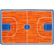 Mybecca Kids Rug Basketball Ground 5 x 7 Children Area Rug for Playroom & Nursery - Non Skid Gel Backing (59 x 82)