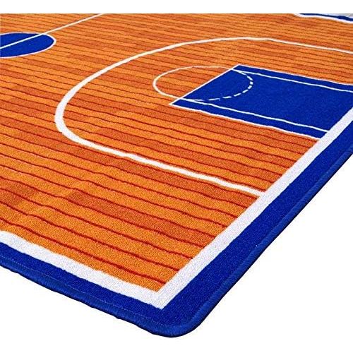  Mybecca Kids Rug Basketball Ground 5 x 7 Children Area Rug for Playroom & Nursery - Non Skid Gel Backing (59 x 82)