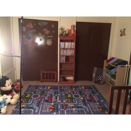  Mybecca Kids Rug City Map Fun Play Rug 5 X 7 Children Area Rug - Non Skid Gel Backing (59 x 82)