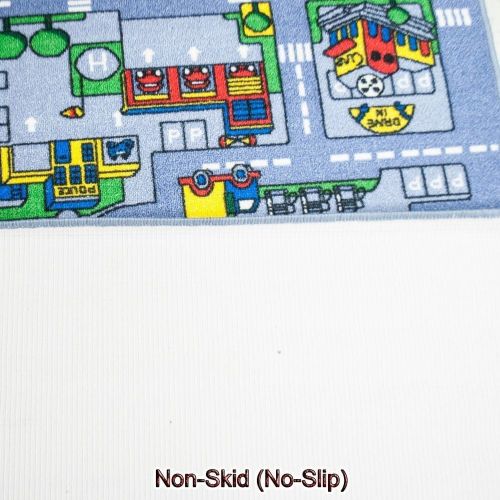  Mybecca Kids Rug City Map Fun Play Rug 5 X 7 Children Area Rug - Non Skid Gel Backing (59 x 82)