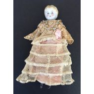 /Mydollemporium1 Tiny Antique German China Doll in Beautiful Original Clothing