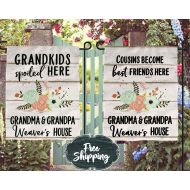 /Myemptynestbynora Personalized Grandparent Flag Custom Flag Garden Flag Garden Gifts for Grandma Custom Hostess Gift Valentine gift for Grandma