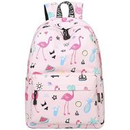 School Bookbags for Girls, Cute Cranes Backpack College Bags Women Daypack Travel Bag by Mygreen (Pink)