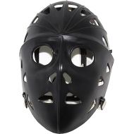 MyLec Pro Goalie Mask, Lightweight & Durable Youth Hockey Mask, High-Impact Plastic, Hockey Helmet with Ventilation Holes & Adjustable Elastic Straps, Secure Fit, Modern Hockey Gifts (Black,Medium)