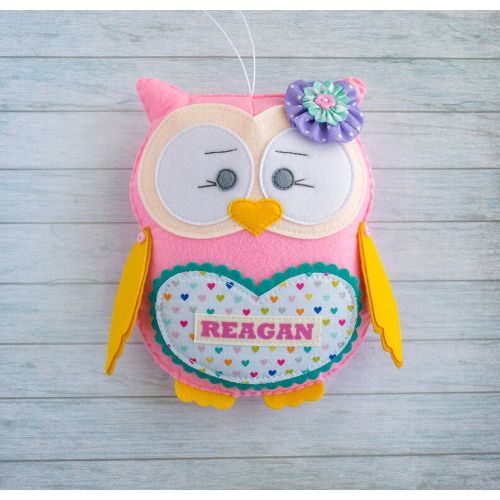  Mymintable Nursery decor Girl room decor Felt owl Stuffed toy Owl decoration Owl party decor Baby shower gift Personalized gift Christmas present niece