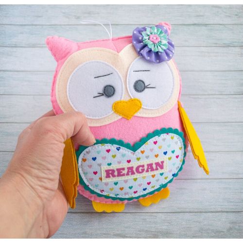  Mymintable Nursery decor Girl room decor Felt owl Stuffed toy Owl decoration Owl party decor Baby shower gift Personalized gift Christmas present niece