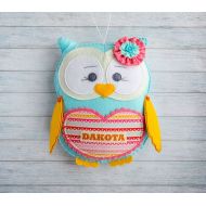 Mymintable Stuffed owl Felt ornament Toddler gift Personalized nursery Custom plushie Teeth fairy pillow Cute toy Kids gift Baby toys Custom girl gift