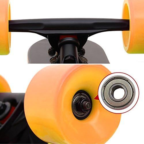  mymotto Longboard Anfanger Erwachsene Kinder Ahorn Skateboard (106 x 26 x 14 cm) Drop Down Street in 3 Verschiedenen Designs