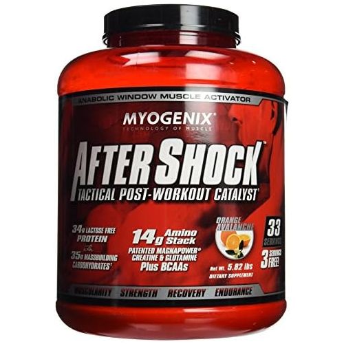  Myogenix AfterShock Tactical Post-Workout Catalyst - Orange Avalanche - 5.82 lbs
