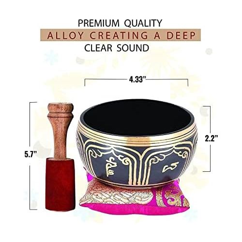  Myshape Time Tibetan Singing Bowl4”singing bowl set singing bowl mallet meditation sound bowl musical instrument for stress relief and meditation music명상종 싱잉볼