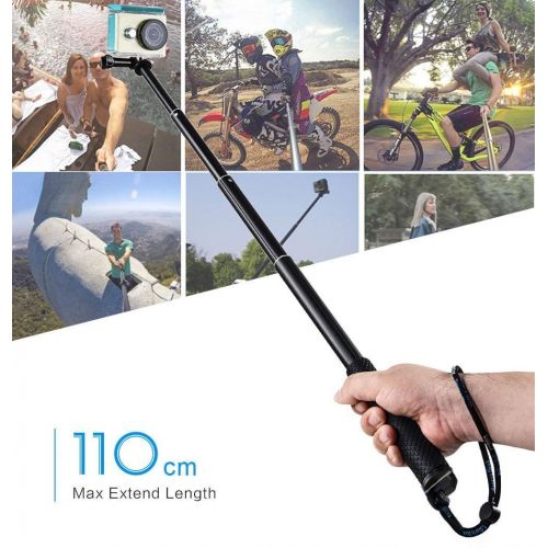  Mystery Selfie Stick fuer Gopro Fotostativ Wasserdichtes Einstellbares GoPro Monopod-Stativ mit Daumenschraube und Handgelenkschlaufe fuer GoPro 5/4/3+/3/2/1 Xiaomi Action-Kameras (1