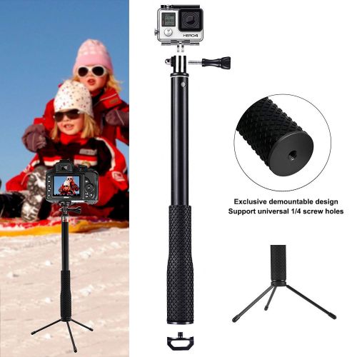  Mystery Selfie Stick fuer Gopro Fotostativ Wasserdichtes Einstellbares GoPro Monopod-Stativ mit Daumenschraube und Handgelenkschlaufe fuer GoPro 5/4/3+/3/2/1 Xiaomi Action-Kameras (1