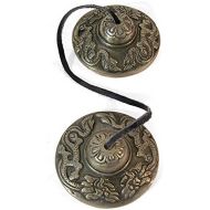 [아마존베스트]Mystery Mountain Dragon Tibetan Buddhist Tingsa Cymbals Bells Chimes Meditation, Healing & Feng Shui ProsperityFree Shipping