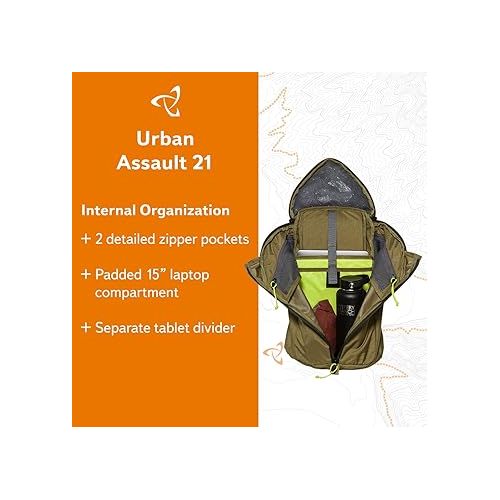  Mystery Ranch Urban Assault 21 Backpack - Military Inspired Rucksacks, Lizard, 21L