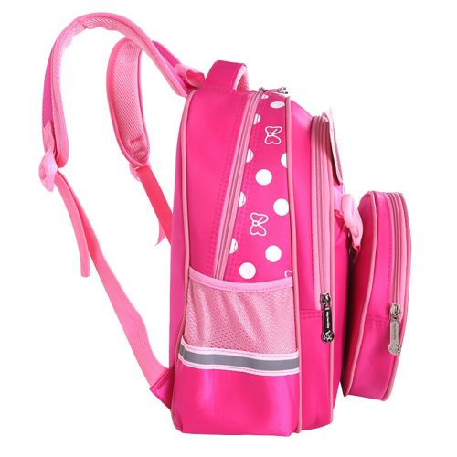  Mysticbags Cute Bow Girls Backpack Waterproof Kids School Bags for Primary Students Pink