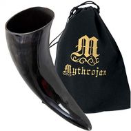 [아마존베스트]Mythrojan Drinking Horn Authentic Medieval Inspired Viking Wine/Mead Mug 1000ml