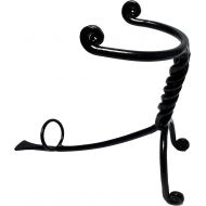 [아마존베스트]Mythrojan Hand Forged Drinking Ale Horn Rack Twisted Iron Ale Mead Horn Stand Medieval & Viking