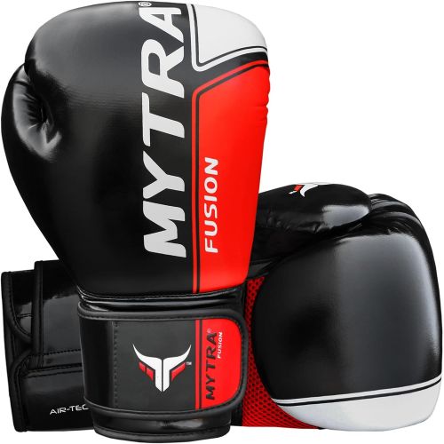  Mytra Fusion Air Tech Boxing Gloves Artificial Leather Boxing Gloves 10oz 12oz 14oz 16oz Boxing Gloves for Training Punching Sparring Punching Bag Boxing Muay Thai Kickboxin