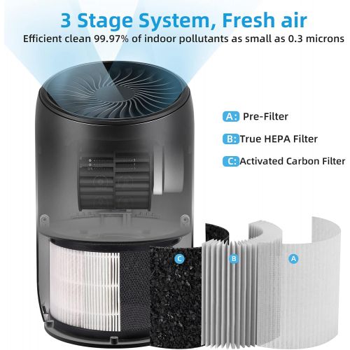  N\A HEPA Air Purifiers for Home Bedroom, Smoke Air Cleaner with Fragrance Sponge, Lock Set, Ultra Quiet HEPA Air Purifier for Dust, Odor, Pet Dander,Smoke