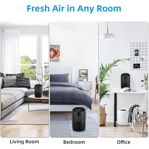  N\A HEPA Air Purifiers for Home Bedroom, Smoke Air Cleaner with Fragrance Sponge, Lock Set, Ultra Quiet HEPA Air Purifier for Dust, Odor, Pet Dander,Smoke