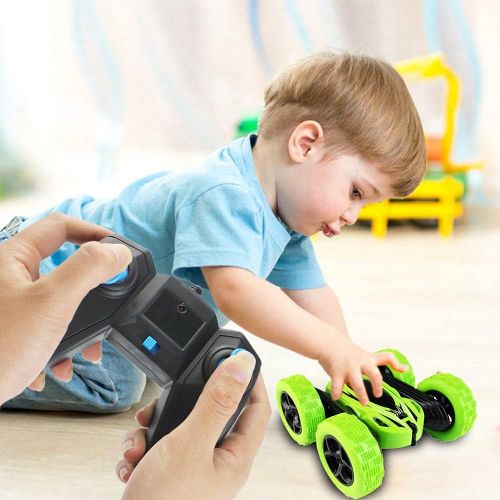  N\A Remote Control Car, RC Car Toy, 2.4Ghz Double Sided 360° Rotating RC Cars Stunt Car with Headlight, Kids Xmas Toys Car for Boys/Girls Birthday Gifts Toys