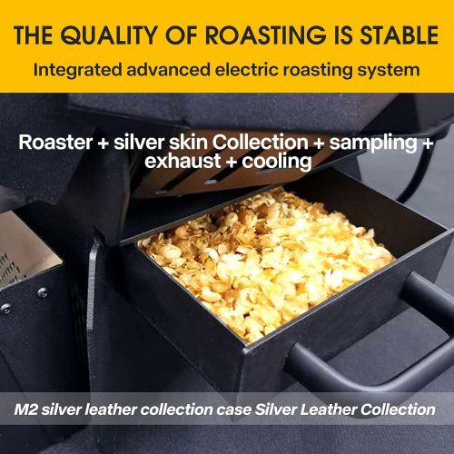  N\C Sniper M2 Pure Electric Heating Coffee Roaster for Home or Coffee Shop, Black, 45X25X36