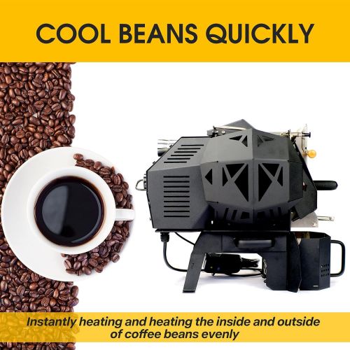  N\C Sniper M2 Pure Electric Heating Coffee Roaster for Home or Coffee Shop, Black, 45X25X36