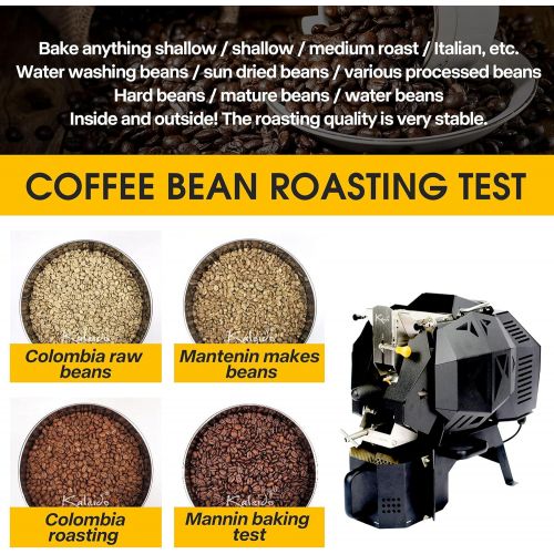 N\C Sniper M2 Pure Electric Heating Coffee Roaster for Home or Coffee Shop, Black, 45X25X36