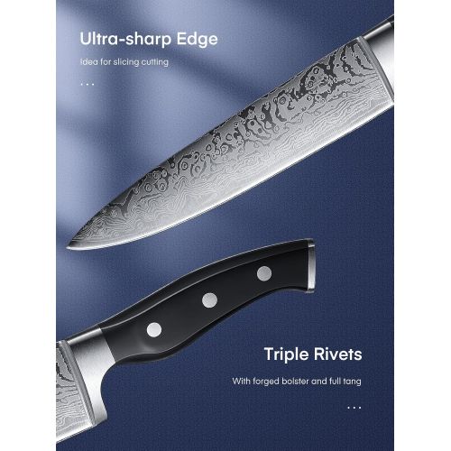  N\C Knife Set, 14PCS Stainless Steel Self Sharpening Kitchen Knife Wooden Block Set, Chef Knife, Paring Knife, Utility Knife, Bread Knife, Steak Knife Set, Black