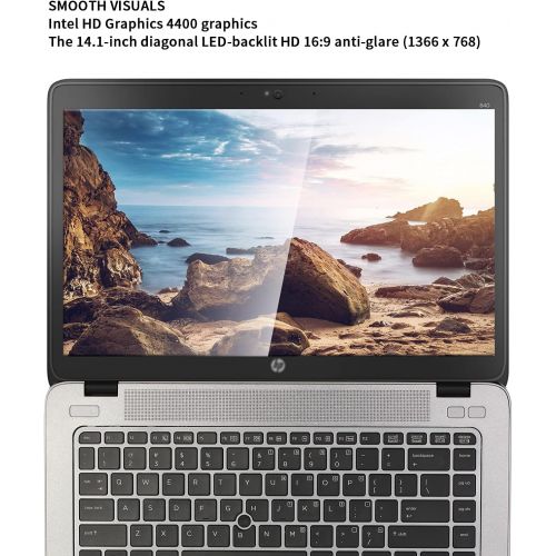  N\C Used Professional Business Laptop in Good Condition 840 G1 14 HD Display Intel Core i5 Processor 8GB RAM 256GB SSD Bluetooth Webcam WiFi with Windows 10