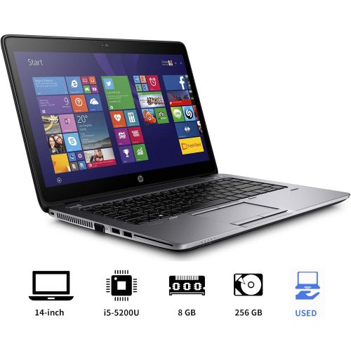  N\C Used Well Condition 840 Series Professional Business Laptop 14 HD Display Intel Core i5 Processor 8GB RAM 256GB SSD Bluetooth Webcam WiFi with Windows 10 (840 G2)