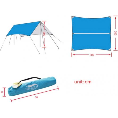  N\C NC Waterproof Outdoor Awning Hammock Tarp Rain Fly Lightweight Camping Tent Sun Shelter for Tourism Hiking Beach Pergola