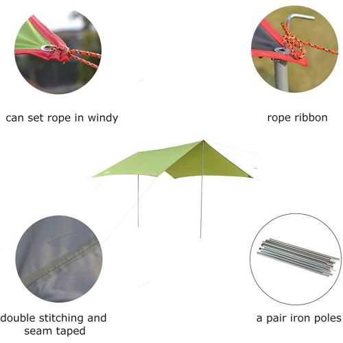  N\C NC Camping Rain Fly Camping Tent Tarp Hammock Tarp,Pergola Sun Protection Beach Tent Shade,Pavilion,Awning,Canopy