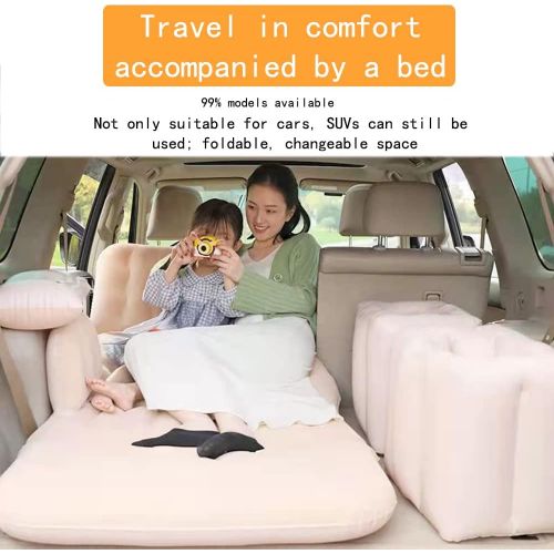  N\C Sleeping Pads for Adults Camping, Car Air Bed Mattress, Thickened Inflatable Camping Bed, Portable Sleeping Pad, Skin-Friendly Flocking and PVC Design Design for Multi-Scene Use an