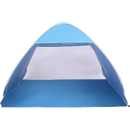  N\C NC 2-3 Person Beach Tent Pop Up Sun Shelter Tent Big Automatic Sun Umbrella 2-3 Person Fishing Beach Shelter Blue
