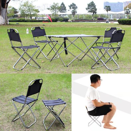  N\C Outdoor Folding Camping Chair Ultralight Portable Fishing with Lumbar Back Support and Carry Bag High-Strength Aluminum Alloy Camp for Picnic (Black), 18.89（backrest High ）x10.62x8