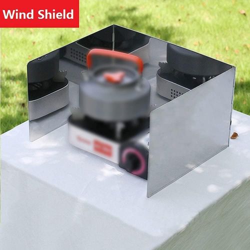  N\C NC Foldable Stainless Steel Wind Screen Camping Gas Stove Wind Screen Outdoor Cooking Barbecue Grill Wind Screen Camping Outdoor Hiking Equipment